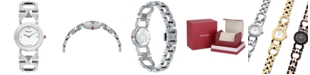 Salvatore Ferragamo Women's Swiss Double Gancini Stud Stainless Steel Link Bracelet Watch 25mm
